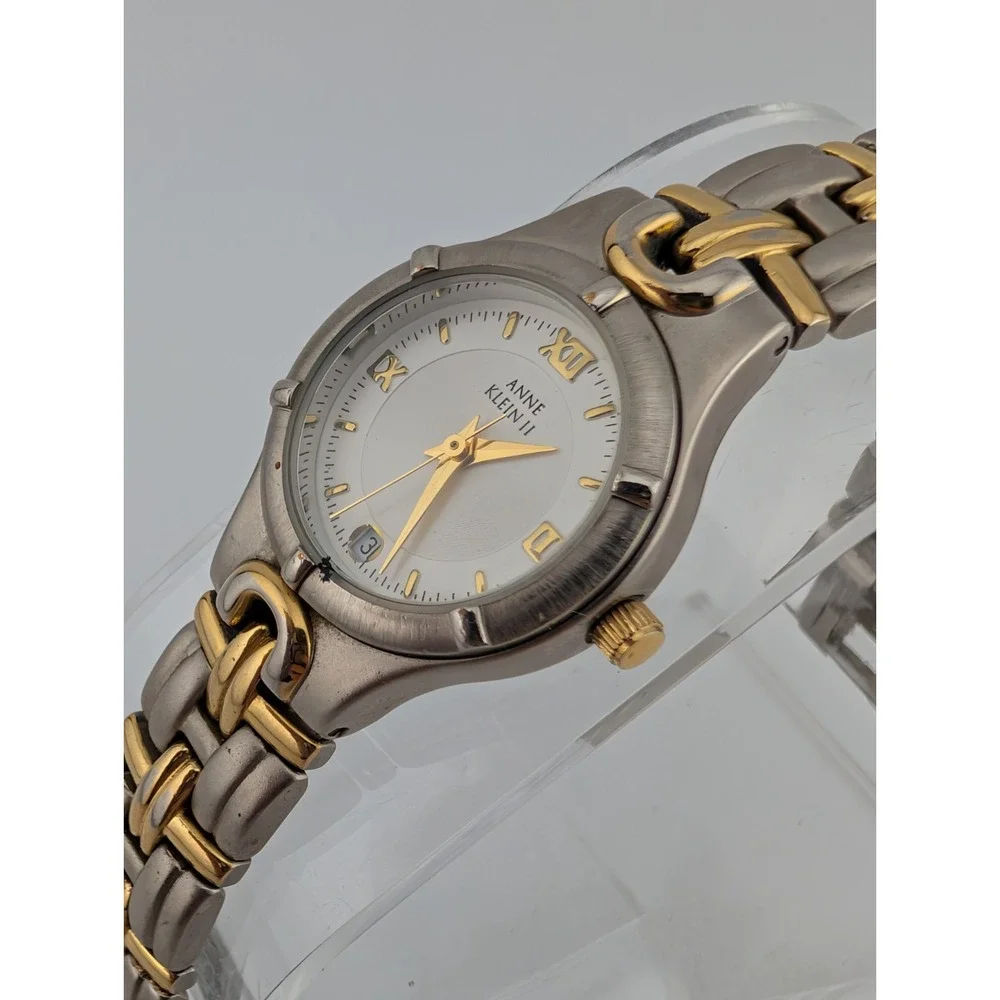 Ann Klein II Watch Women 23mm Silver Gold Two Tone 7